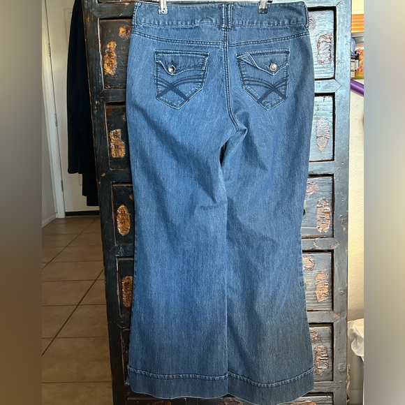 Wide leg denim utility pants Size 12 - Picture 4 of 6